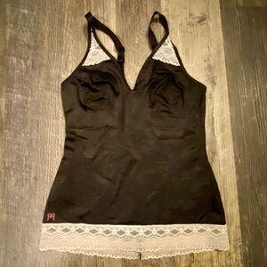 Black Lace Trim Camisole- Shapewear